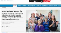   We have a group of our students traveling to the Washington School for the Deaf next week. Click on the picture to see the online newspaper article. Posted in the Burnaby Now, March 2, 2016