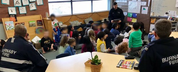 We were so excited to have the Burnaby Fire Department visit us to celebrate literacy this week.  They read to Divisions 10 and 11 and then took the students for a tour of their fire truck.  Thank you Burnaby Fire!