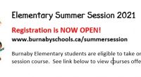 Elementary Summer Session 2021 Brochure